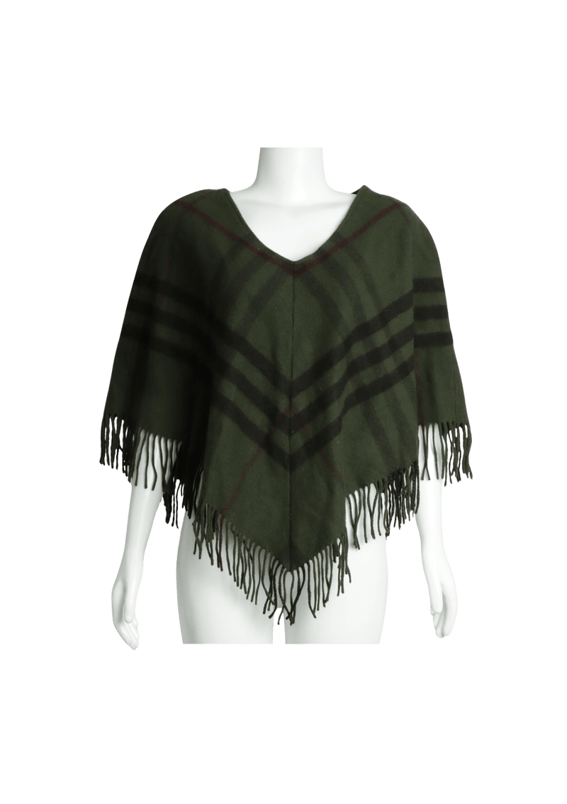 NOVA CHECK WOOL PONCHO P