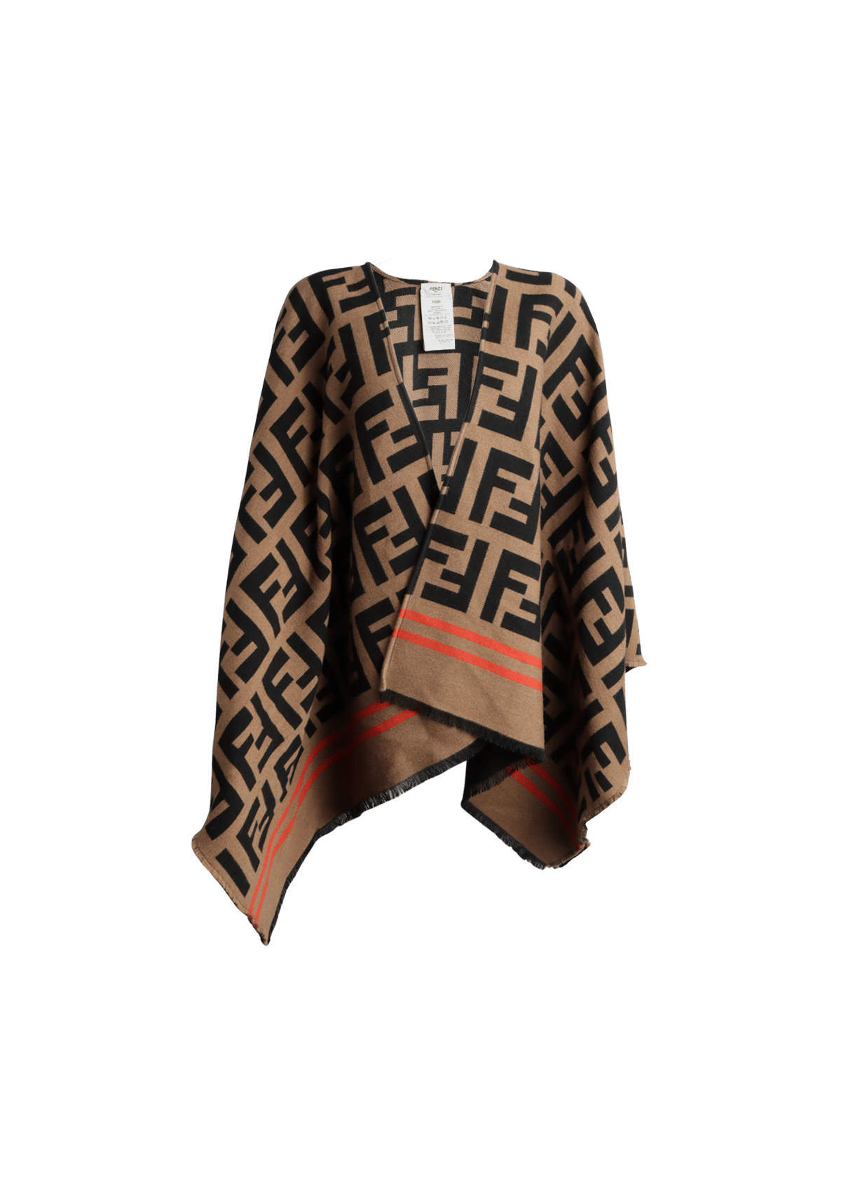 PONCHO FENDI FF LOGO MULTICOLOR PONCHO ESTAMPADO ORIGINAL Gringa