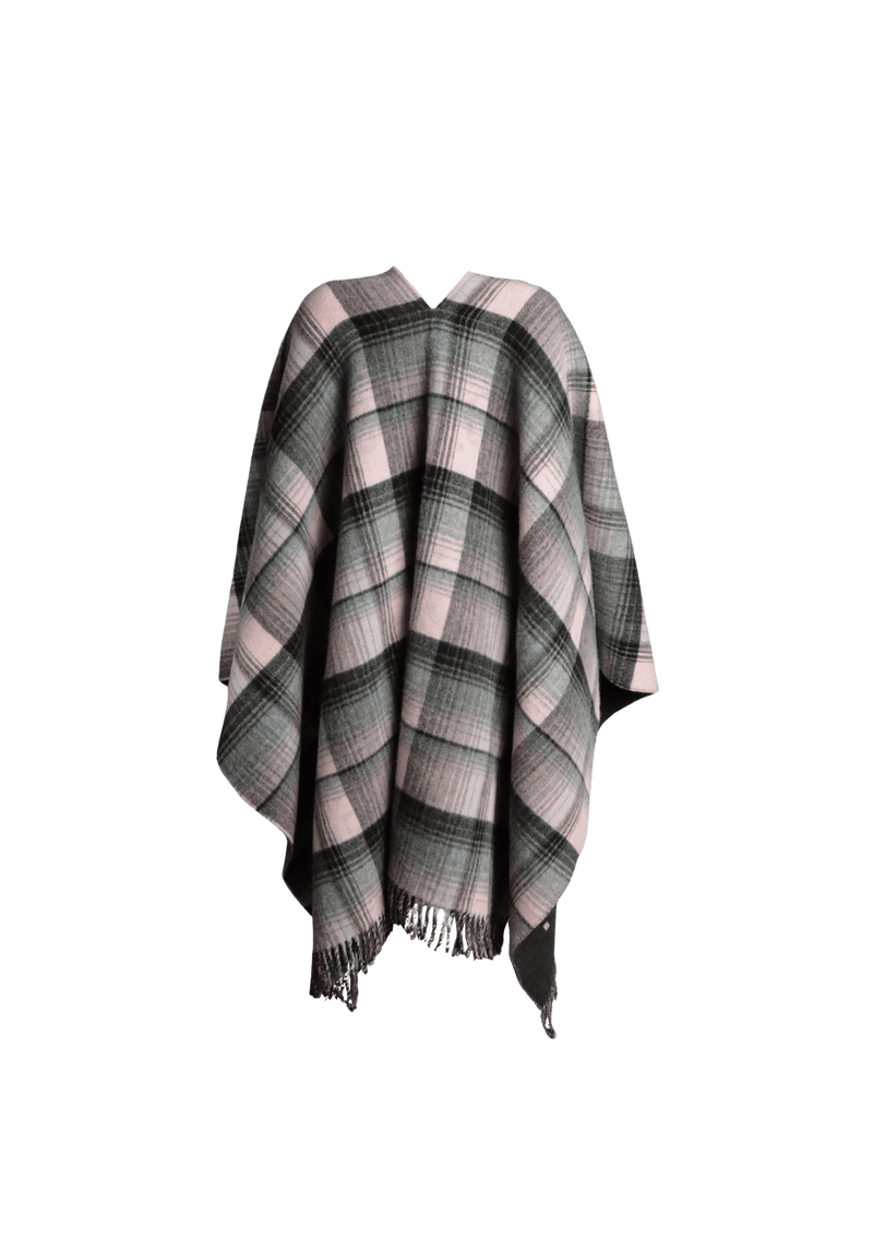 WOOL REVERSIBLE GG PONCHO U