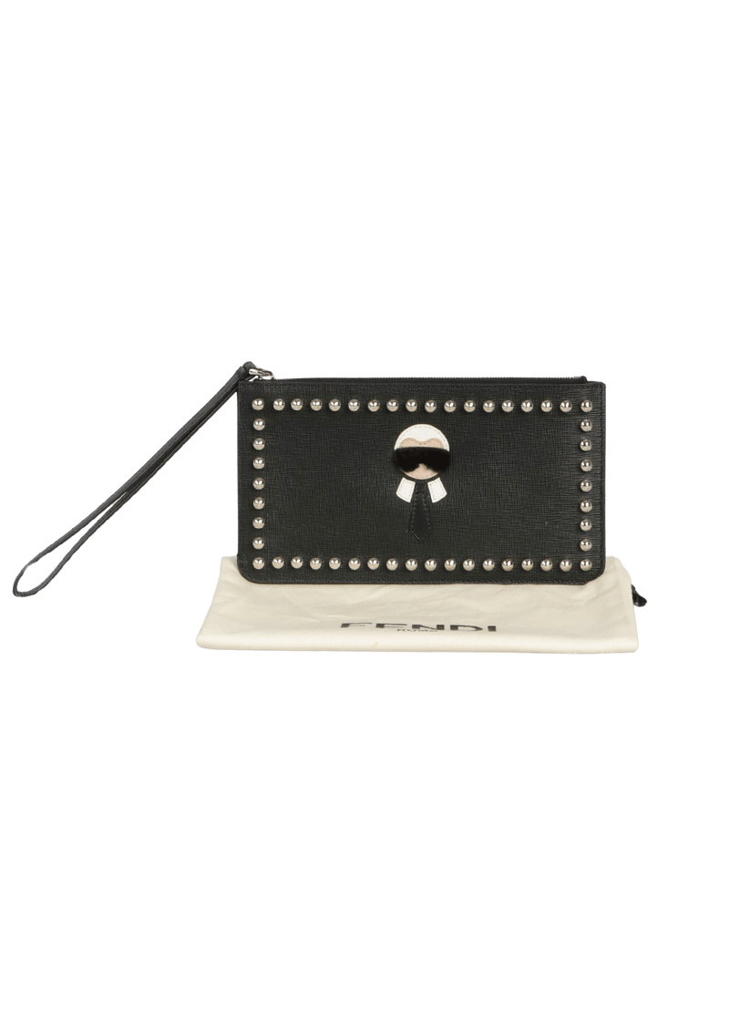 STUDDED KARLITO ZIP POUCH