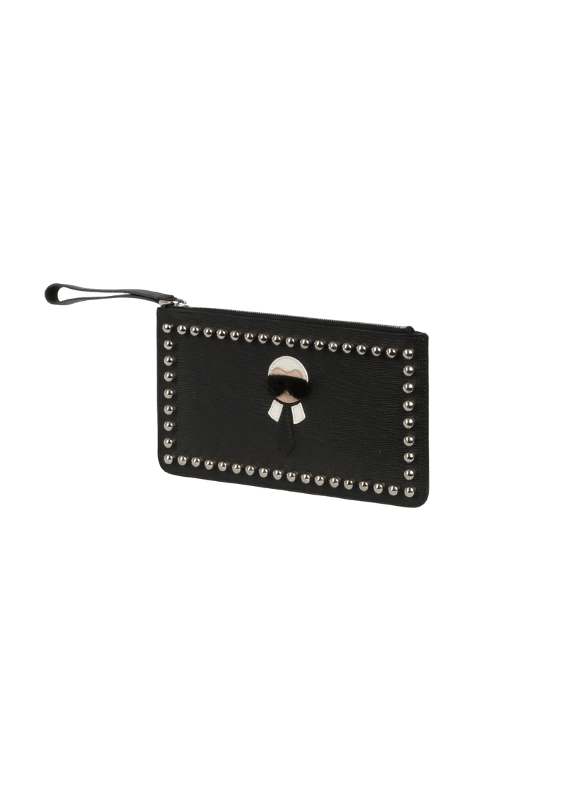 STUDDED KARLITO ZIP POUCH