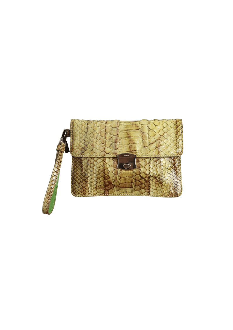 POUCH PRADA PYTHON POUCH ANIMAL PRINT ORIGINAL – Gringa