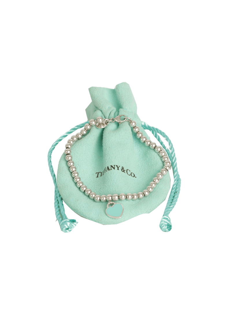 "RETURN TO TIFFANY" HEART TAG BEAD BRACELET