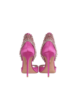 SATIN CRYSTAL PUMPS 38