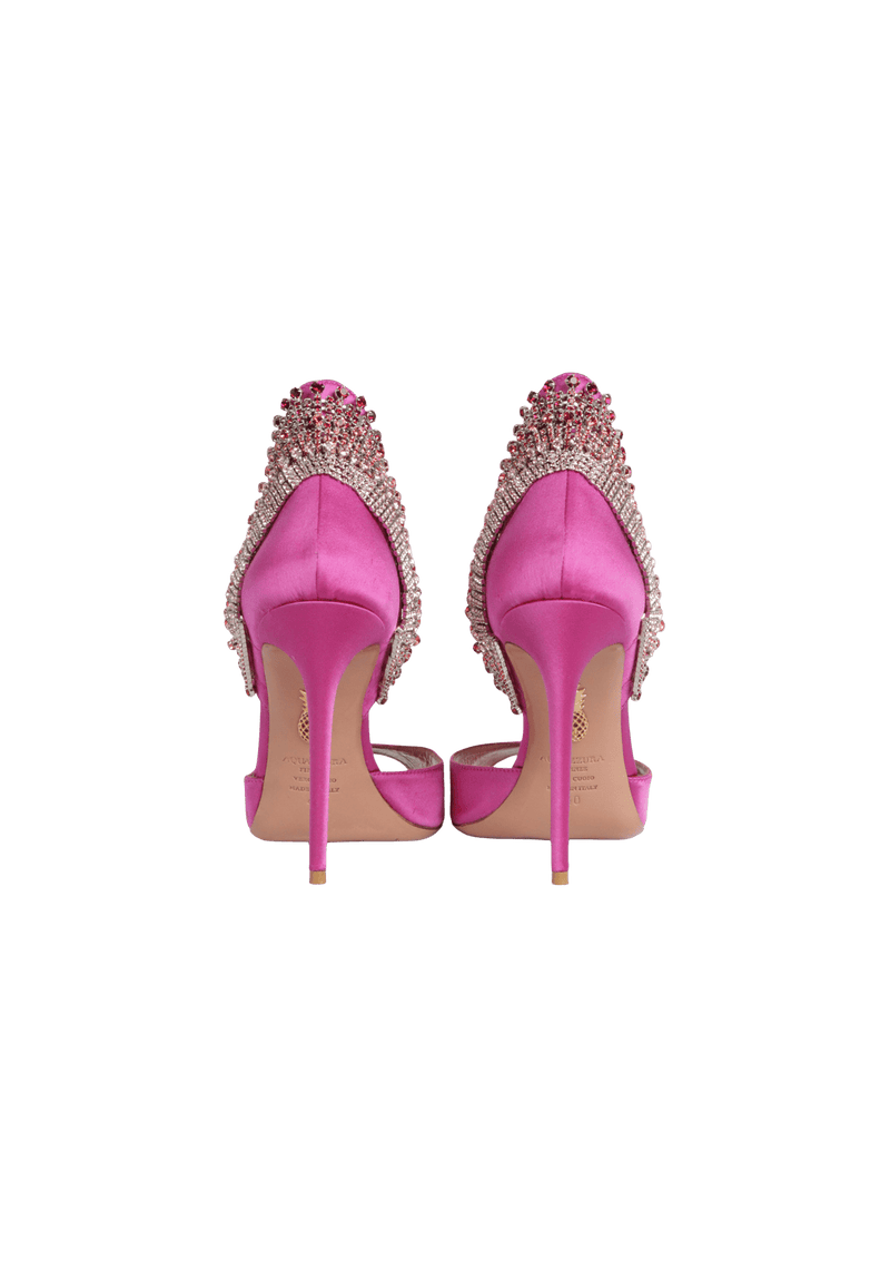 SATIN CRYSTAL PUMPS 38