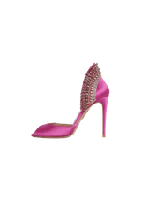 SATIN CRYSTAL PUMPS 38