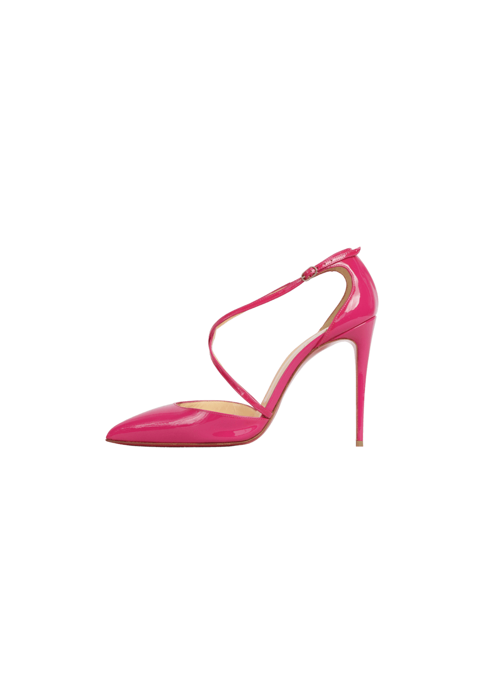 PUMPS CHRISTIAN LOUBOUTIN CROSS BLAKE 100 PATENT 37 ROSA ORIGINAL