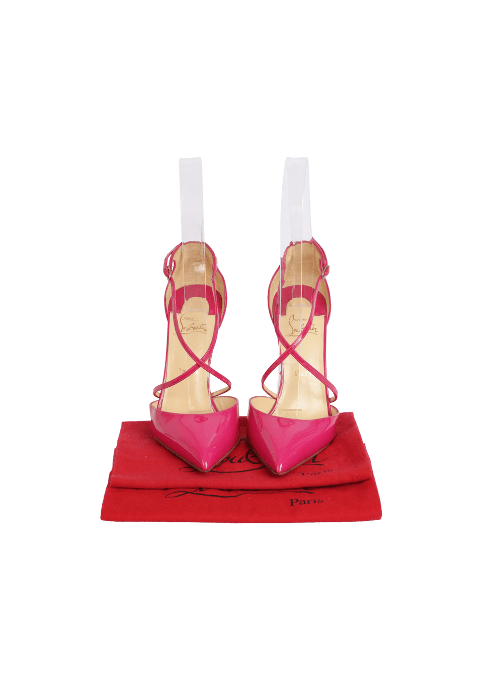 PUMPS CHRISTIAN LOUBOUTIN CROSS BLAKE 100 PATENT 37 ROSA ORIGINAL
