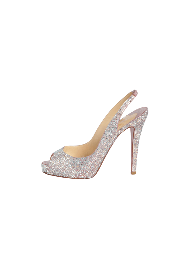 CRYSTAL SLINGBACK PUMPS 37