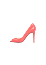 EVELYN PEEP TOE 100 LEATHER PUMPS 36