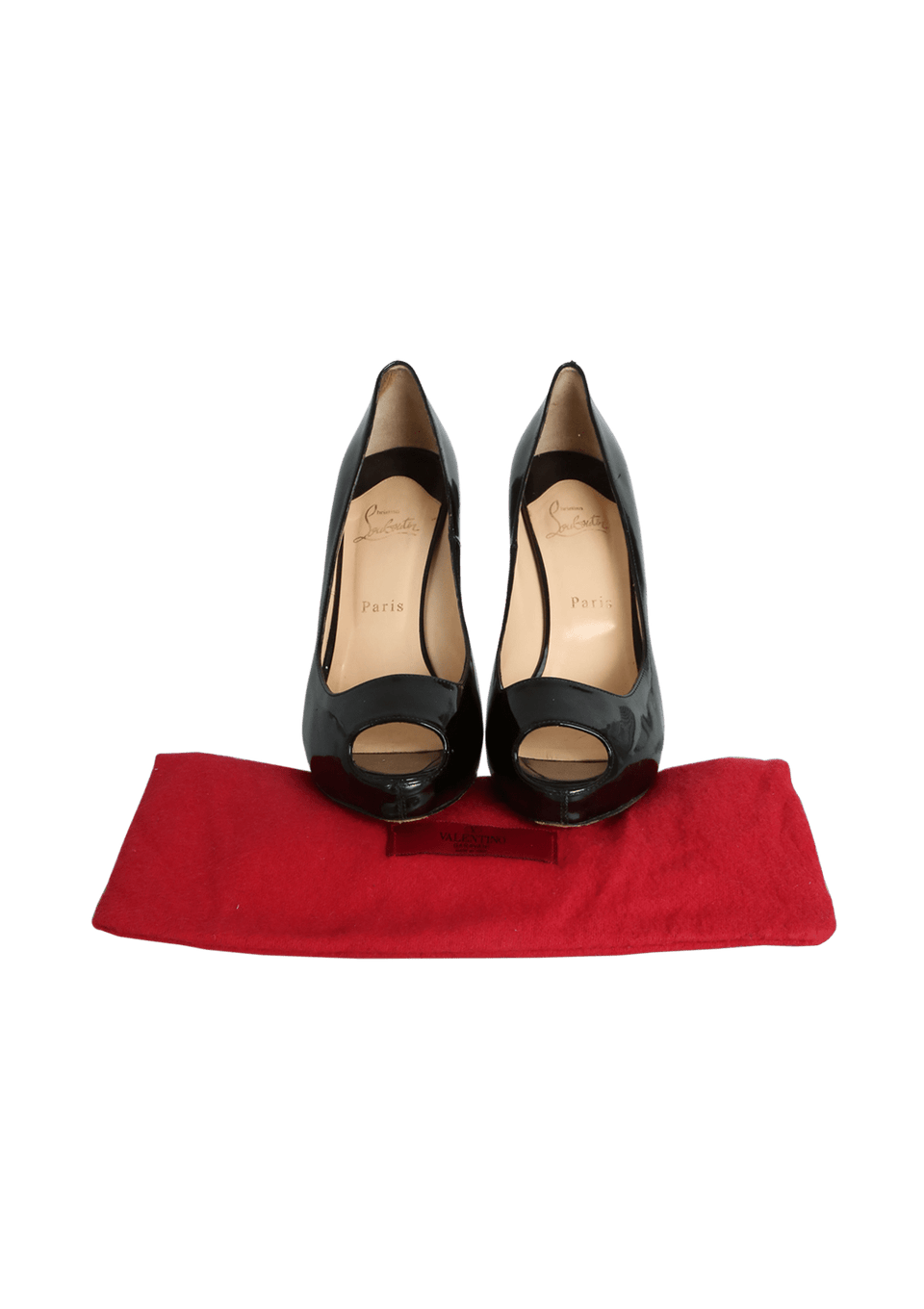 PUMPS CHRISTIAN LOUBOUTIN NEW VERY PRIVE 130 PEEP TOE PRETO 38