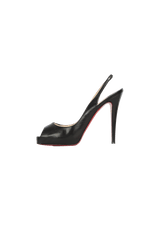 NO PRIVE 120 KID PEEP TOE PUMPS 38.5