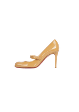 WALLIS MARY JANE 85 PATENT CALF PUMPS 36