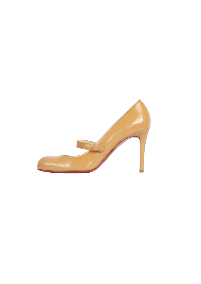 WALLIS MARY JANE 85 PATENT CALF PUMPS 36