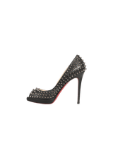 YOLANDA SPIKES PEEP TOE 120 PUMPS 36.5