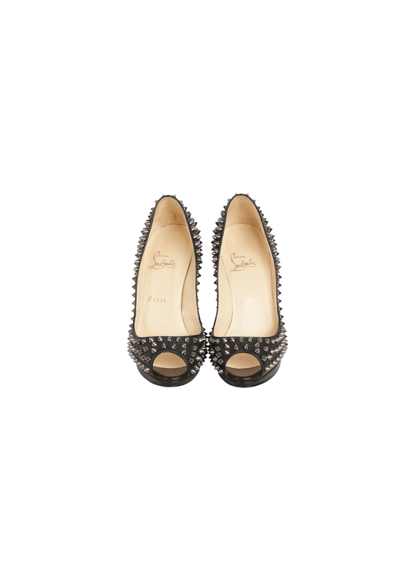 YOLANDA SPIKES PEEP TOE 120 PUMPS 36.5