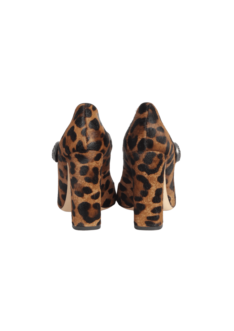 ANIMAL PRINT MARY JANE PUMPS 37