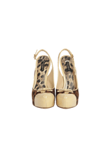 ANIMAL PRINT SLINGBACK PUMPS 36