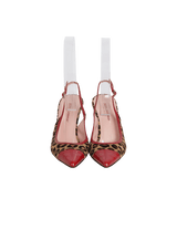 LEATHER SLINGBACK PUMPS 35