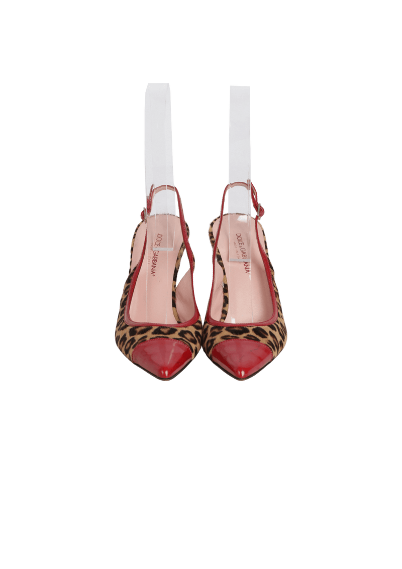 LEATHER SLINGBACK PUMPS 35