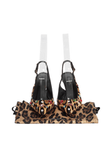 LEOPARD CRYSTALS SLINGBACK PUMPS 35.5