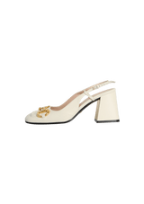 HORSEBIT MID-HEEL SLINGBACK PUMPS 36
