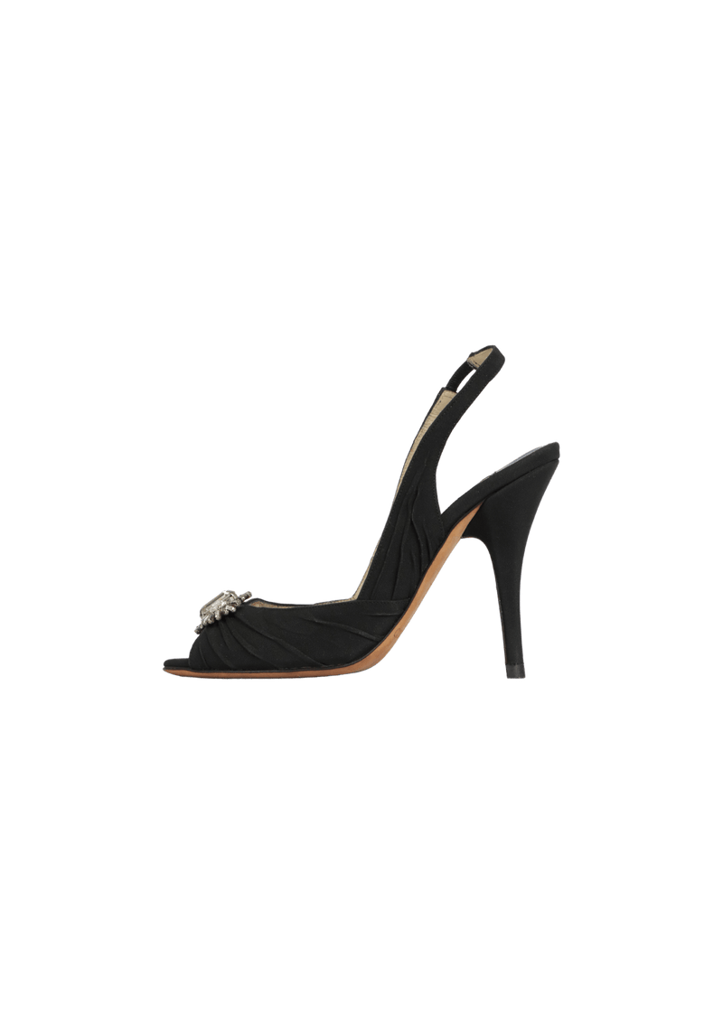 CRYSTAL SLINGBACK PUMPS 32