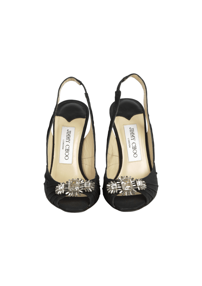 CRYSTAL SLINGBACK PUMPS 32