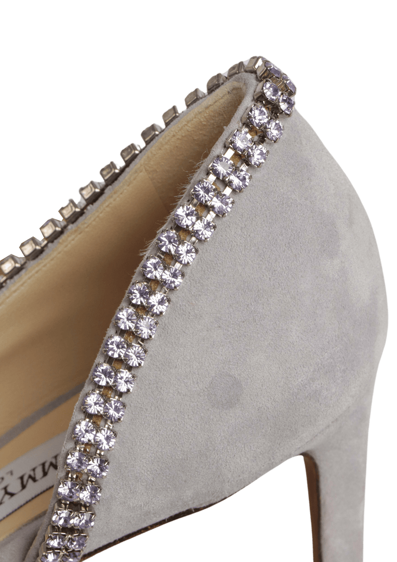 SUEDE CRYSTAL PUMPS 35