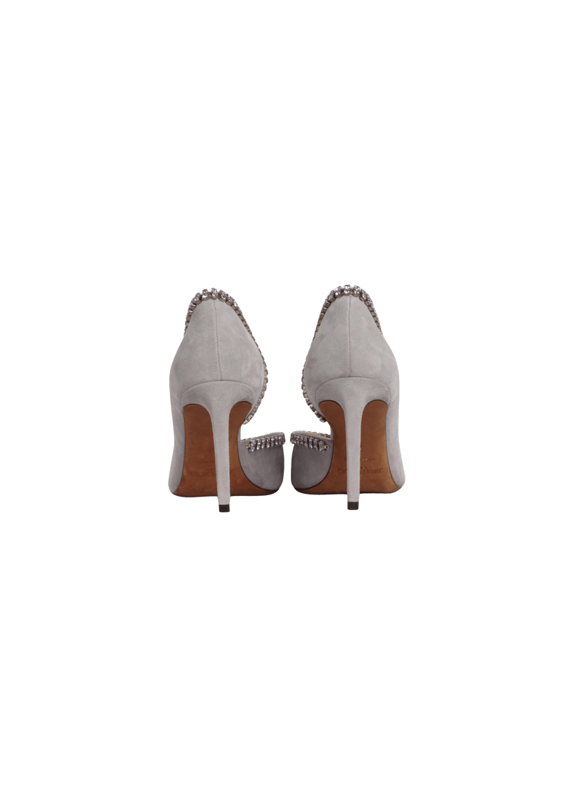 SUEDE CRYSTAL PUMPS 35