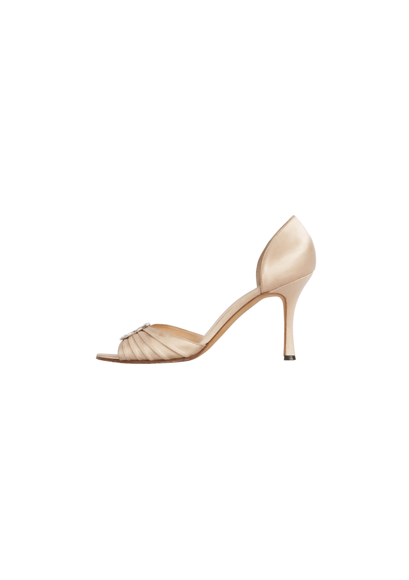 CRYSTAL SATIN PUMPS 38.5