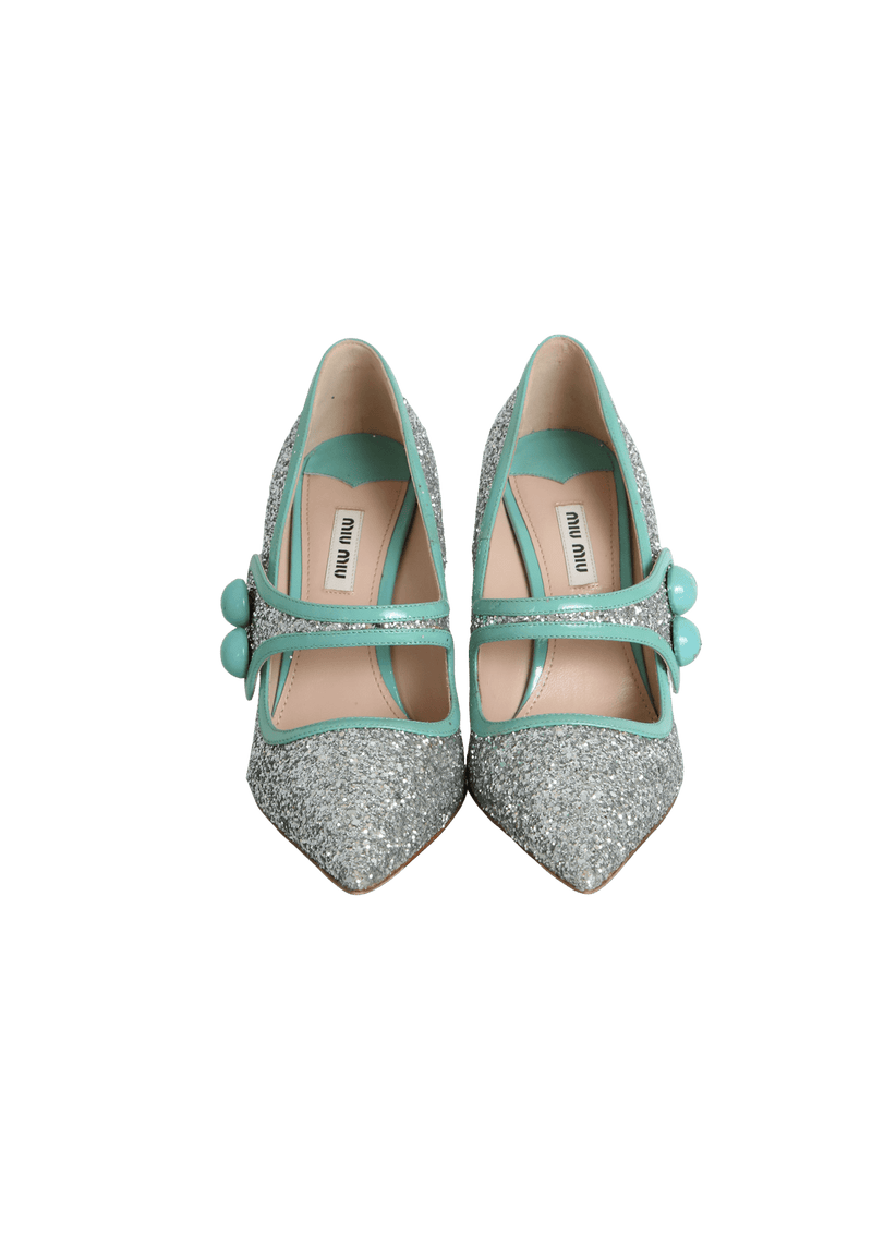 MARY JANE GLITTER PUMPS 38