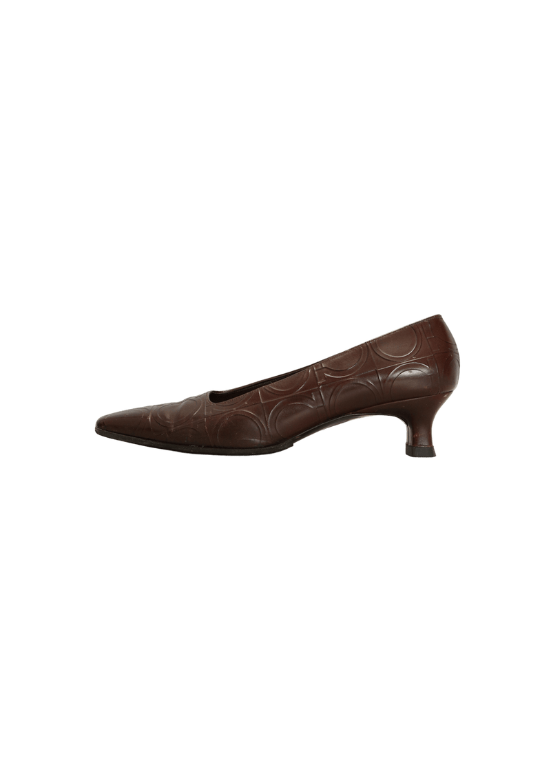 LEATHER GANCIO PUMPS 35