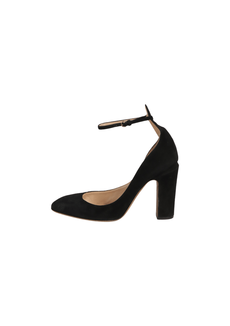 ANKLE STRAP SUEDE PUMPS 38