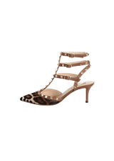 LEOPARD PRINT ROCKSTUD PUMPS 37