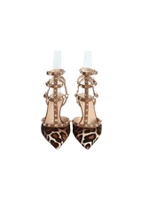 LEOPARD PRINT ROCKSTUD PUMPS 37