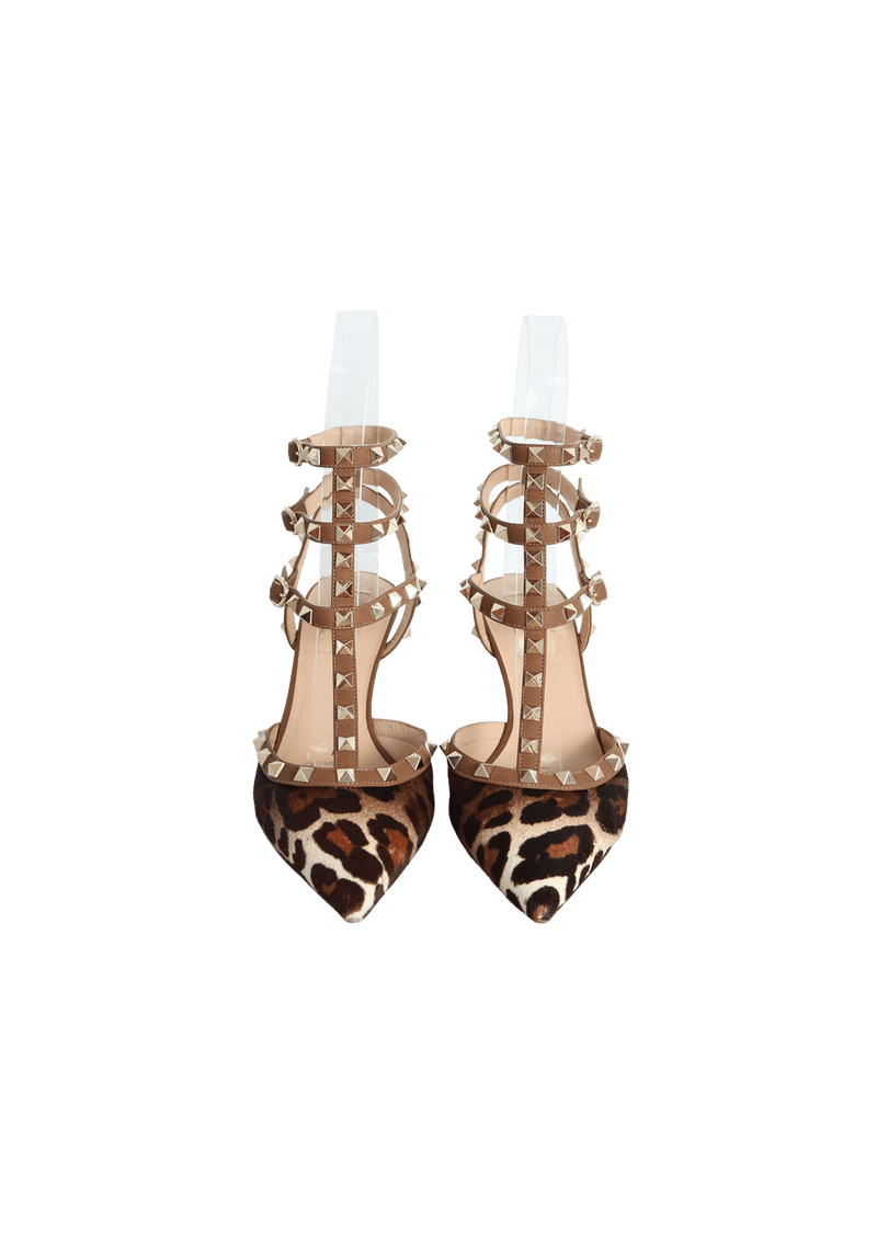 LEOPARD PRINT ROCKSTUD PUMPS 37