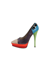 SUEDE COLORBLOCK PUMPS 37.5