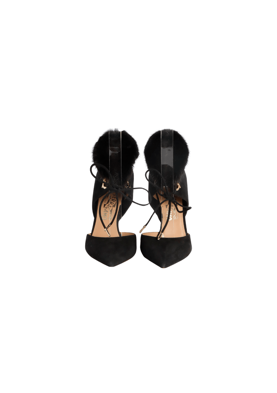 SUEDE FUR SANDALS 37.5