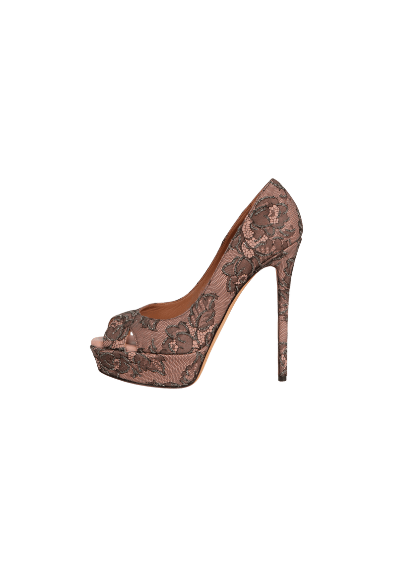 LACE PATTERN PUMP 37.5