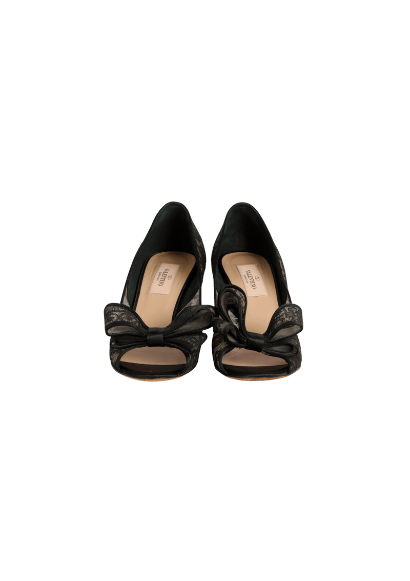 LEATHER BOW SANDALS 36.5