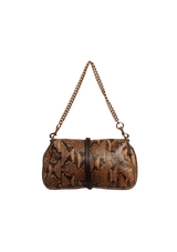 PYTHON BAMBOO CROISSET SHOULDER BAG