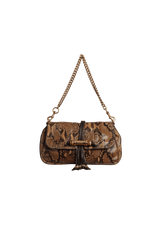 PYTHON BAMBOO CROISSET SHOULDER BAG