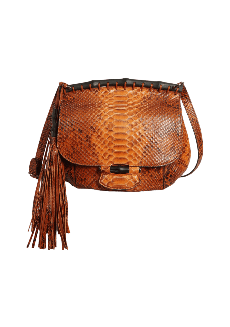 BOLSA GUCCI PYTHON NOUVEAU BAG LARANJA ORIGINAL – Gringa