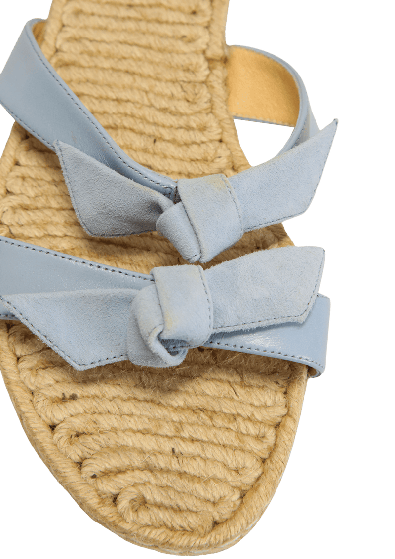 CLARITA BOW SUEDE SANDALS  38