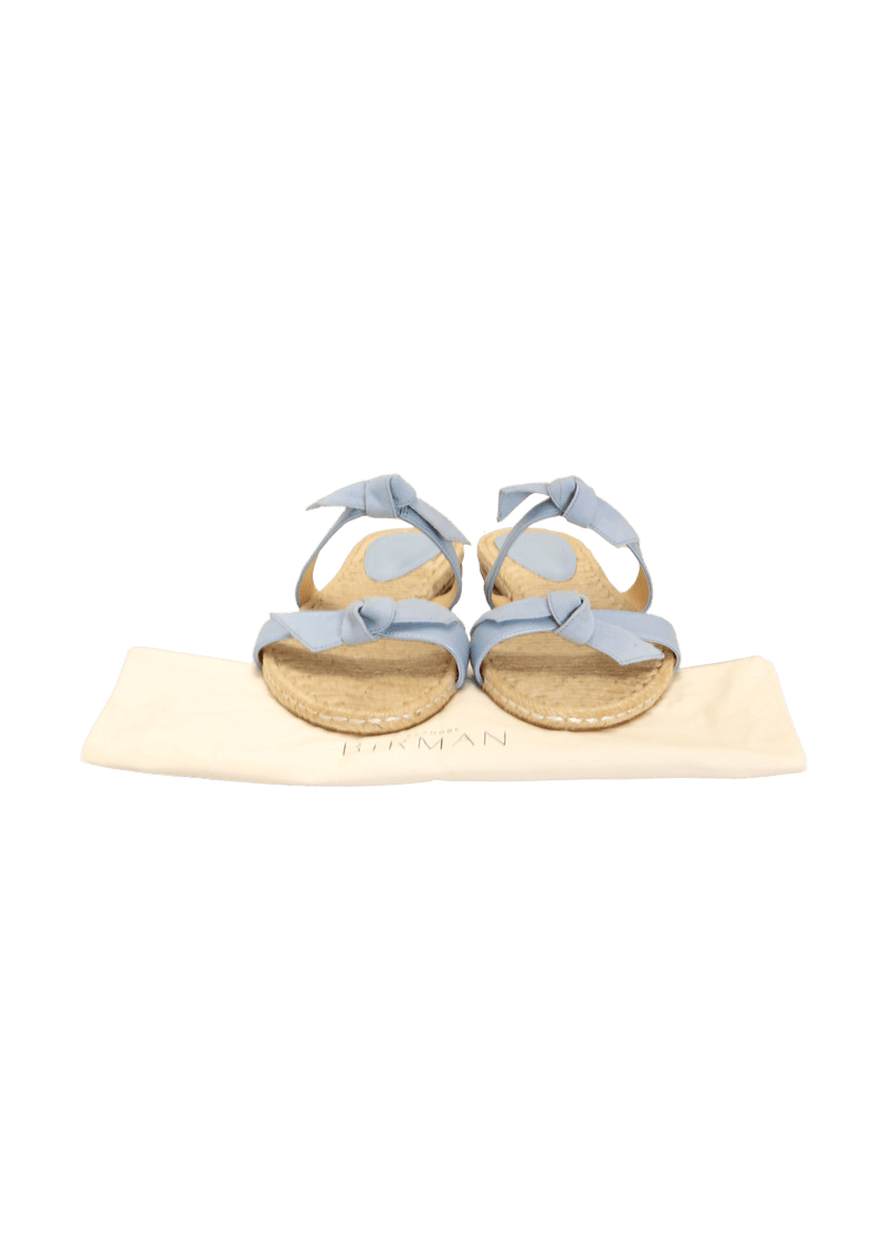 CLARITA BOW SUEDE SANDALS  38