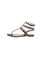 ROCKSTUD ANKLE WRAP THONG SANDALS 35 35