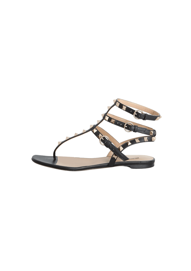 ROCKSTUD ANKLE WRAP THONG SANDALS 35 35