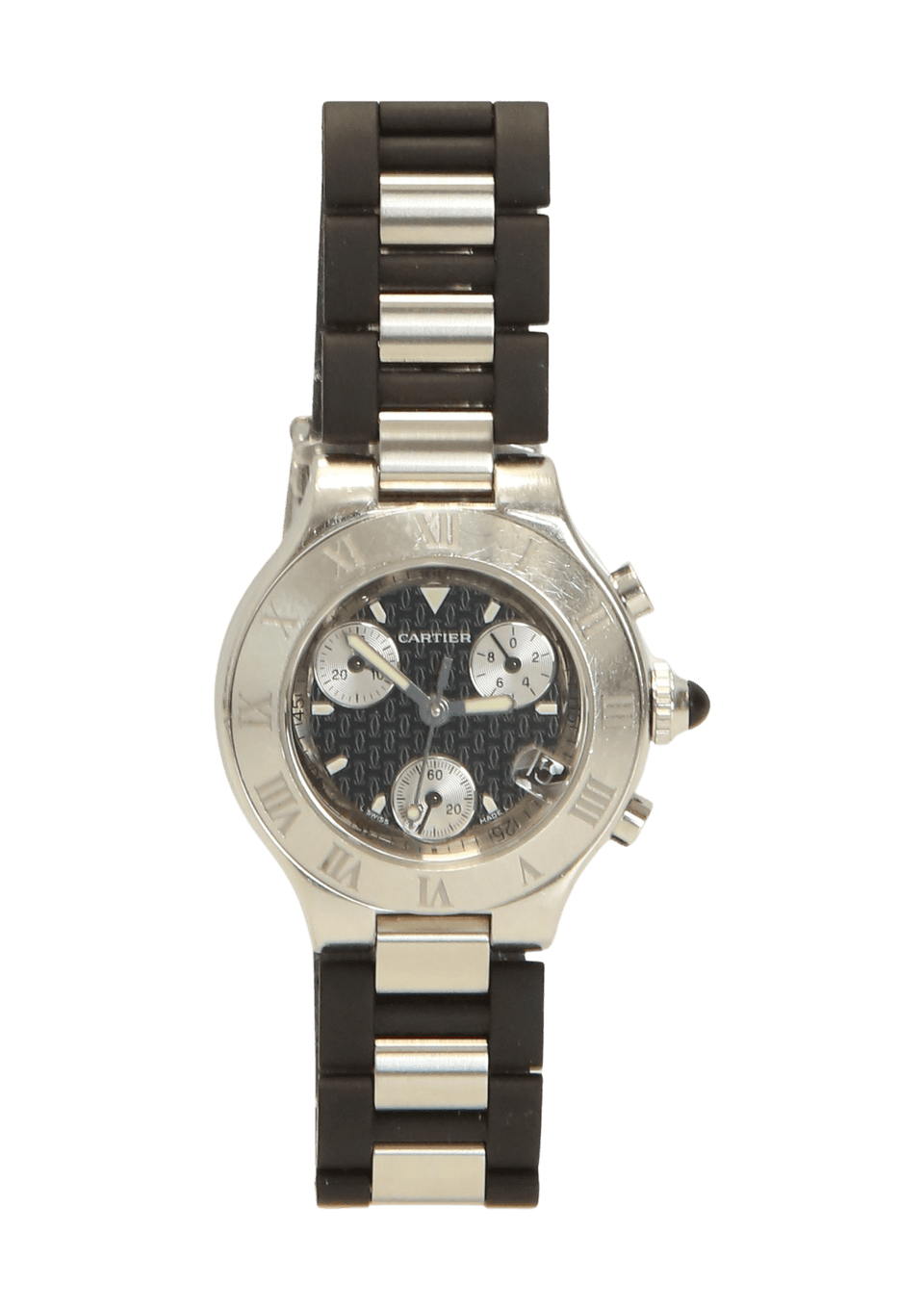 RELÓGIO CARTIER MUST 21 CHRONOSCAPH WATCH 32MM PRETO ORIGINAL – Gringa