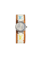 MONOGRAM MULTICOLORE TAMBOUR WATCH 28MM